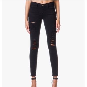 Frame Le Skinny Jeanne Black Jeans - Size 29